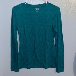 Mossimo Blue-Green Long Sleeve Shirt